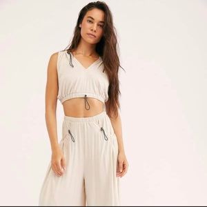 Free People Move With Me Cream/Beige Matching Set